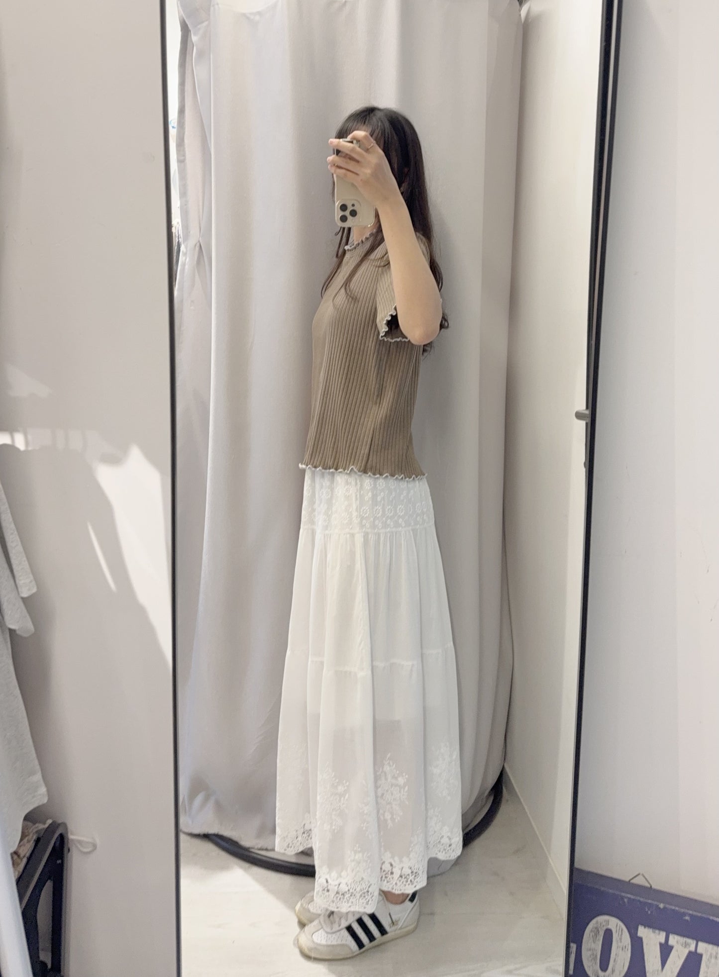 夏季・坑紋挺身Ruffles上衣 3色入 1S50428