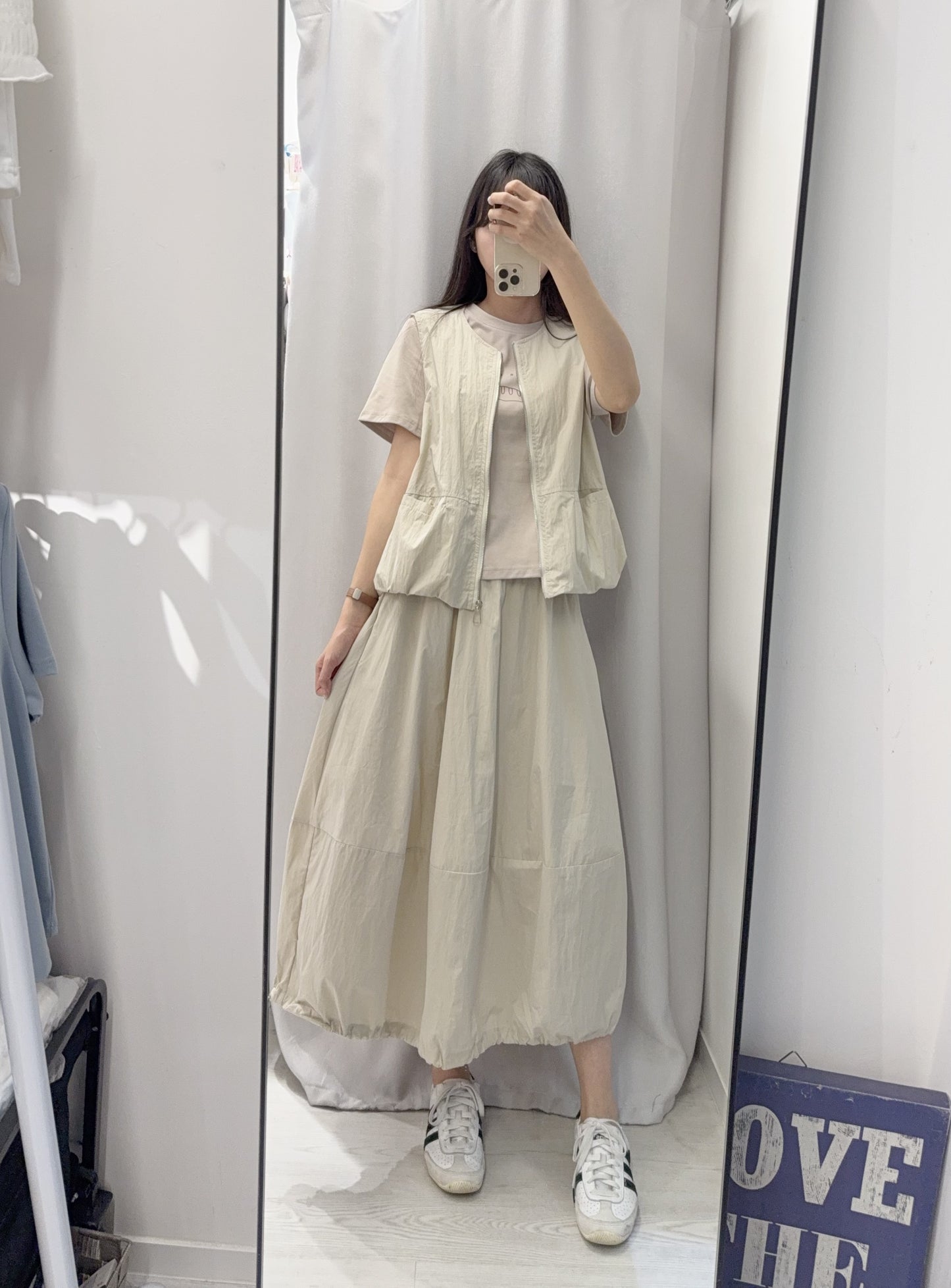 夏季・泡泡裙配背心外套SET 2色入 1S60435