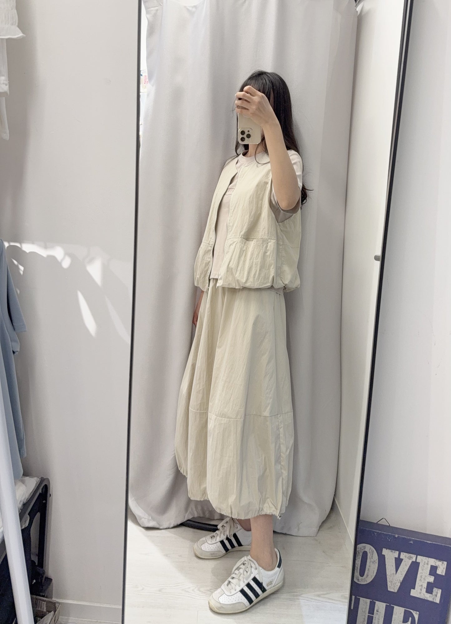 夏季・泡泡裙配背心外套SET 2色入 1S60435