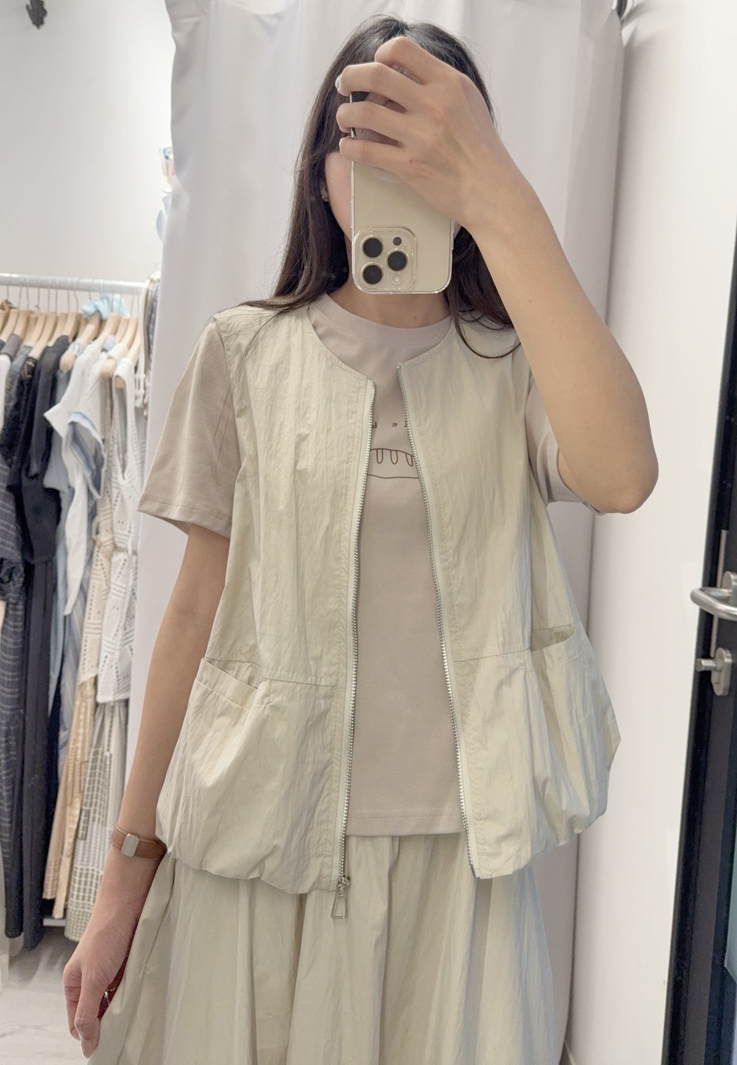 夏季・泡泡裙配背心外套SET 2色入 1S60435