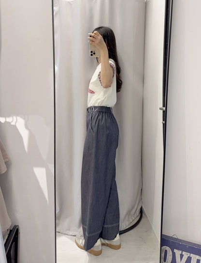 夏季・刺繡立體貓貓上衣 2色入 1S20441