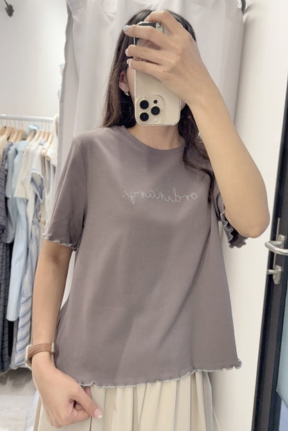 夏季・純棉英文字Tee 2色入 1S50436