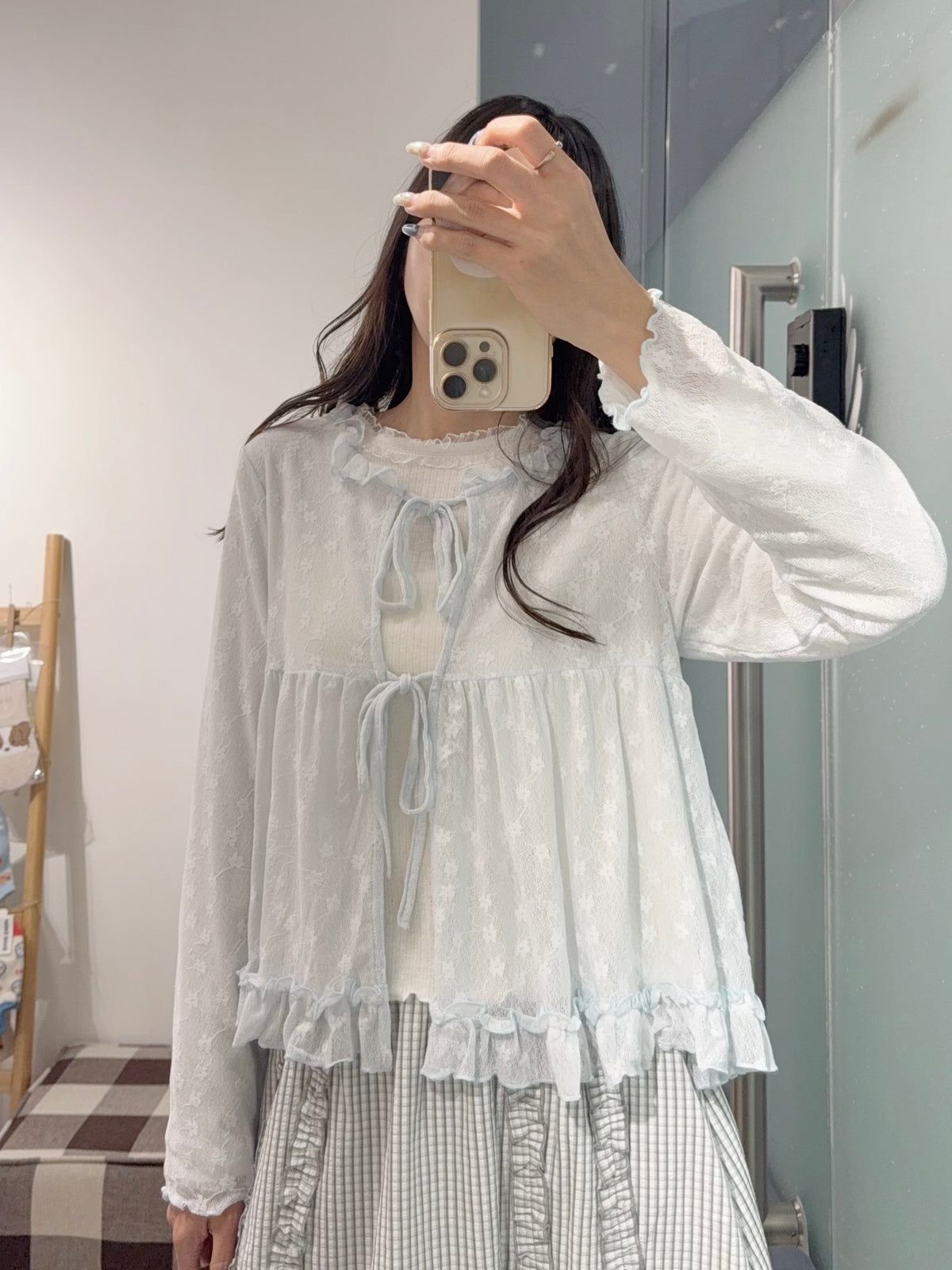 初秋・ 花仔綁帶親膚外套 2色入 2W11006
