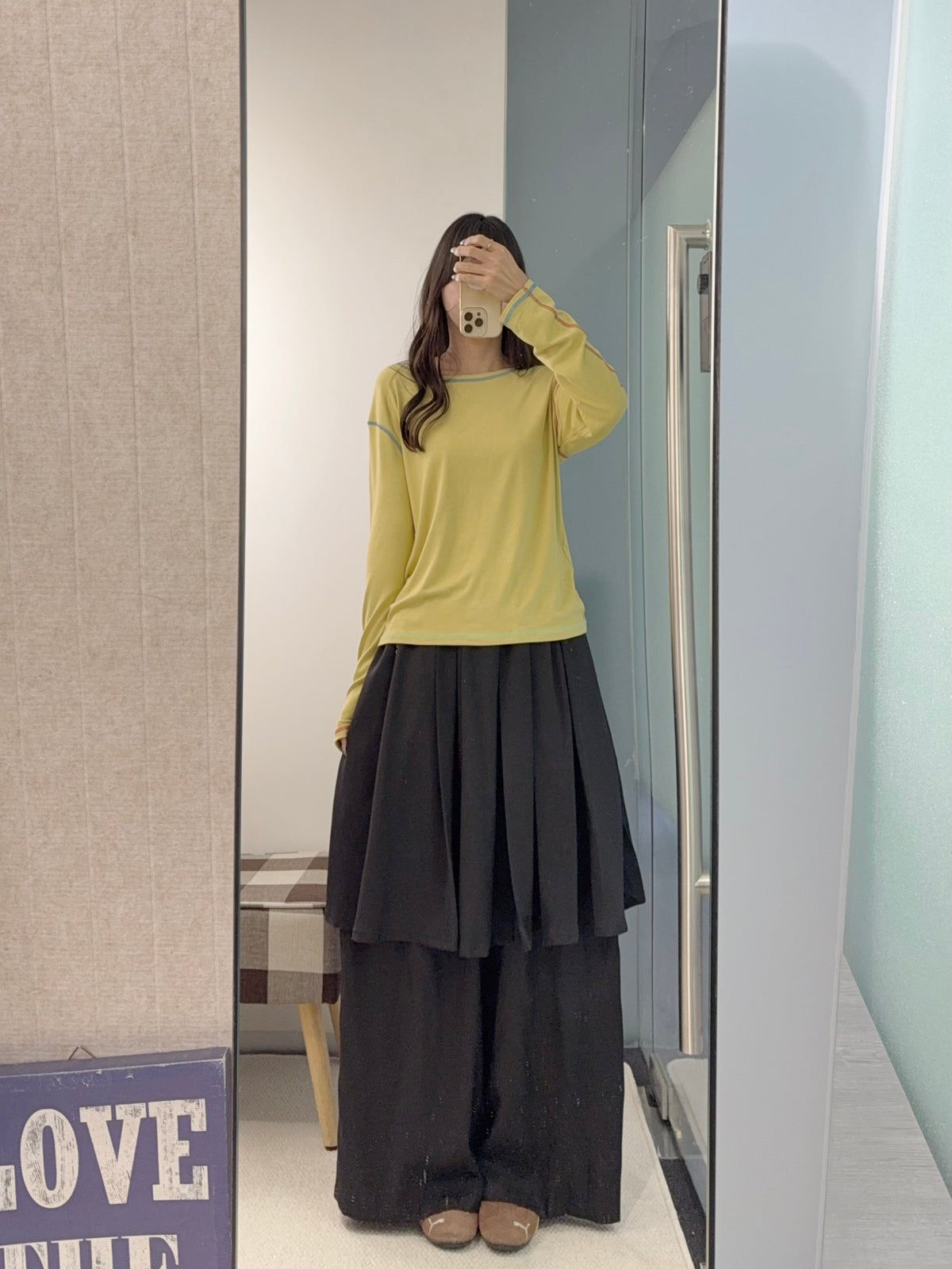 初秋・ 撞色明線超親膚薄長袖 3色入2W11005