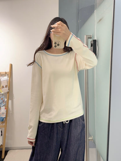 初秋・ 拼邊修腳牛仔褲 2W31009