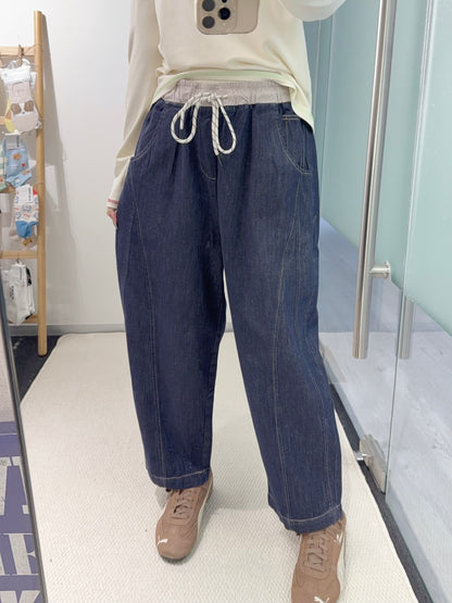 初秋・ 拼邊修腳牛仔褲 2W31009