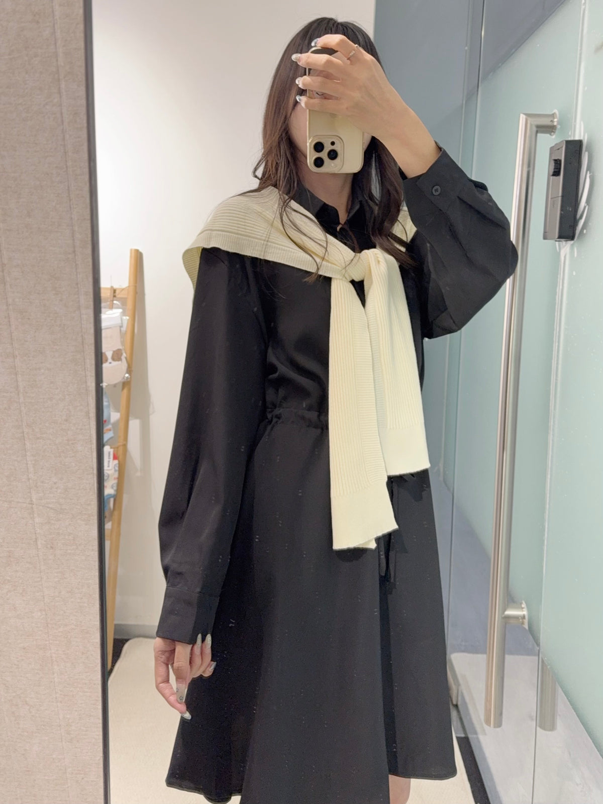 初秋・ 雪紡披肩連身裙 2色入2W61010
