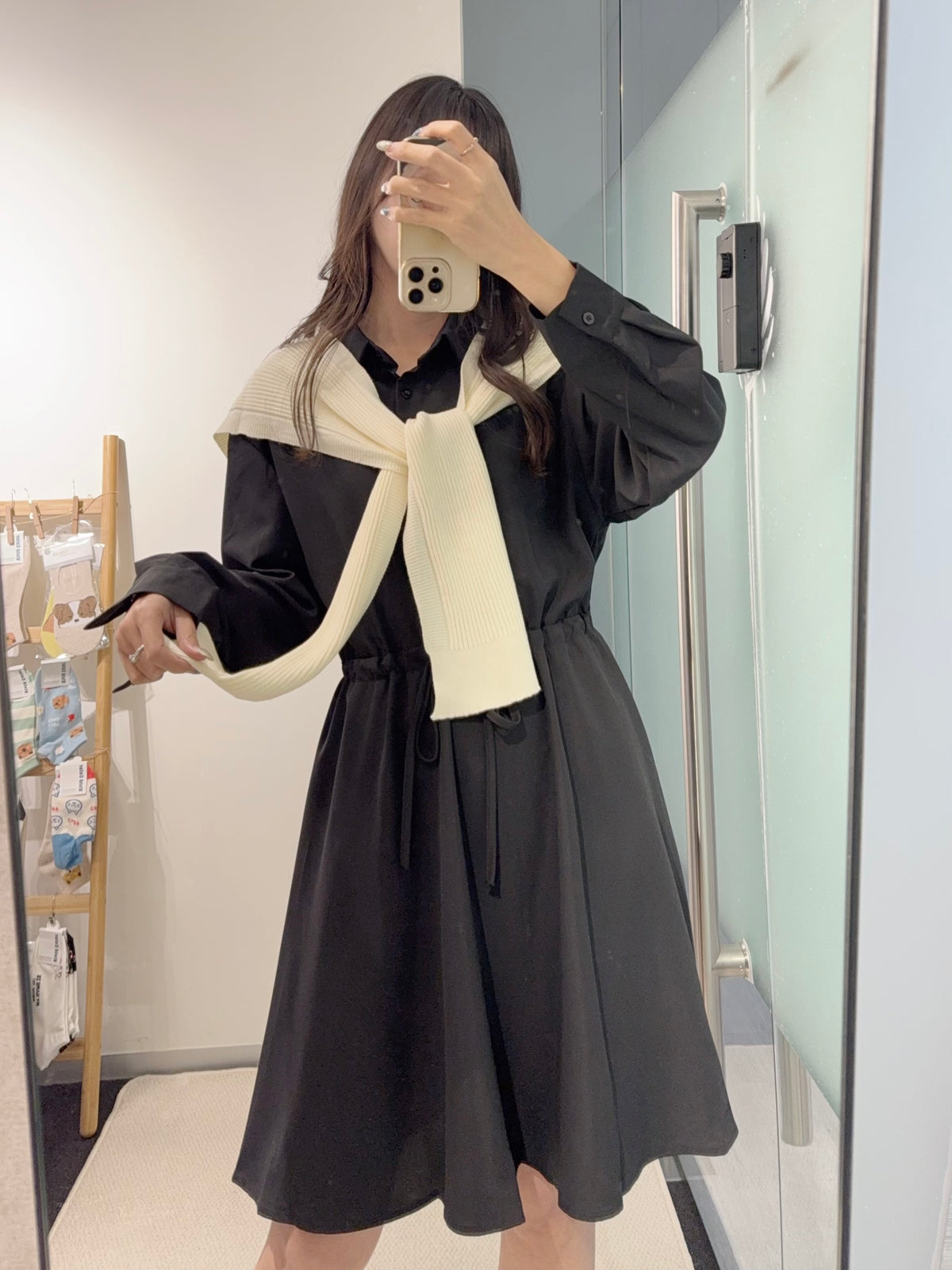初秋・ 雪紡披肩連身裙 2色入2W61010
