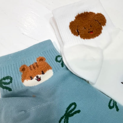 KR直送 動物仔短襪