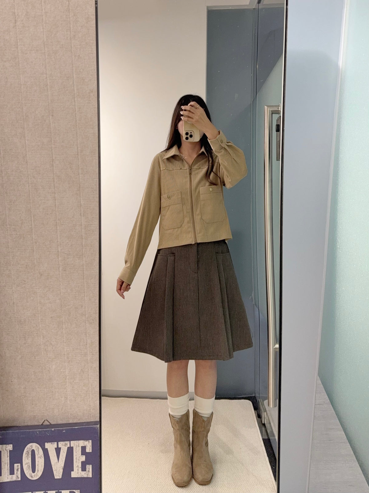 初秋・軟燈芯絨外套配針織背心仔 2色入 2W61017