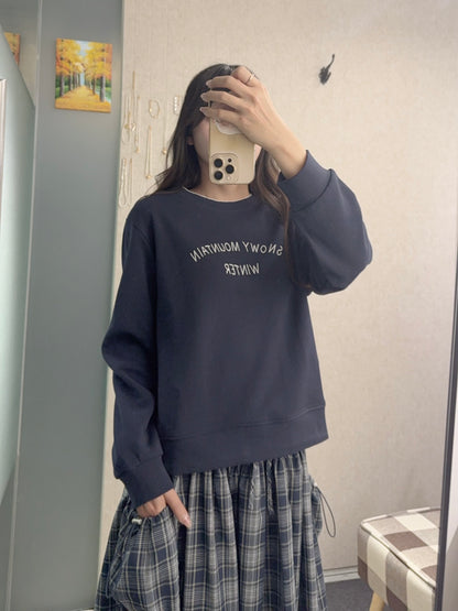 初秋・領口綑邊毛圈布衛衣 2色入 2W51025