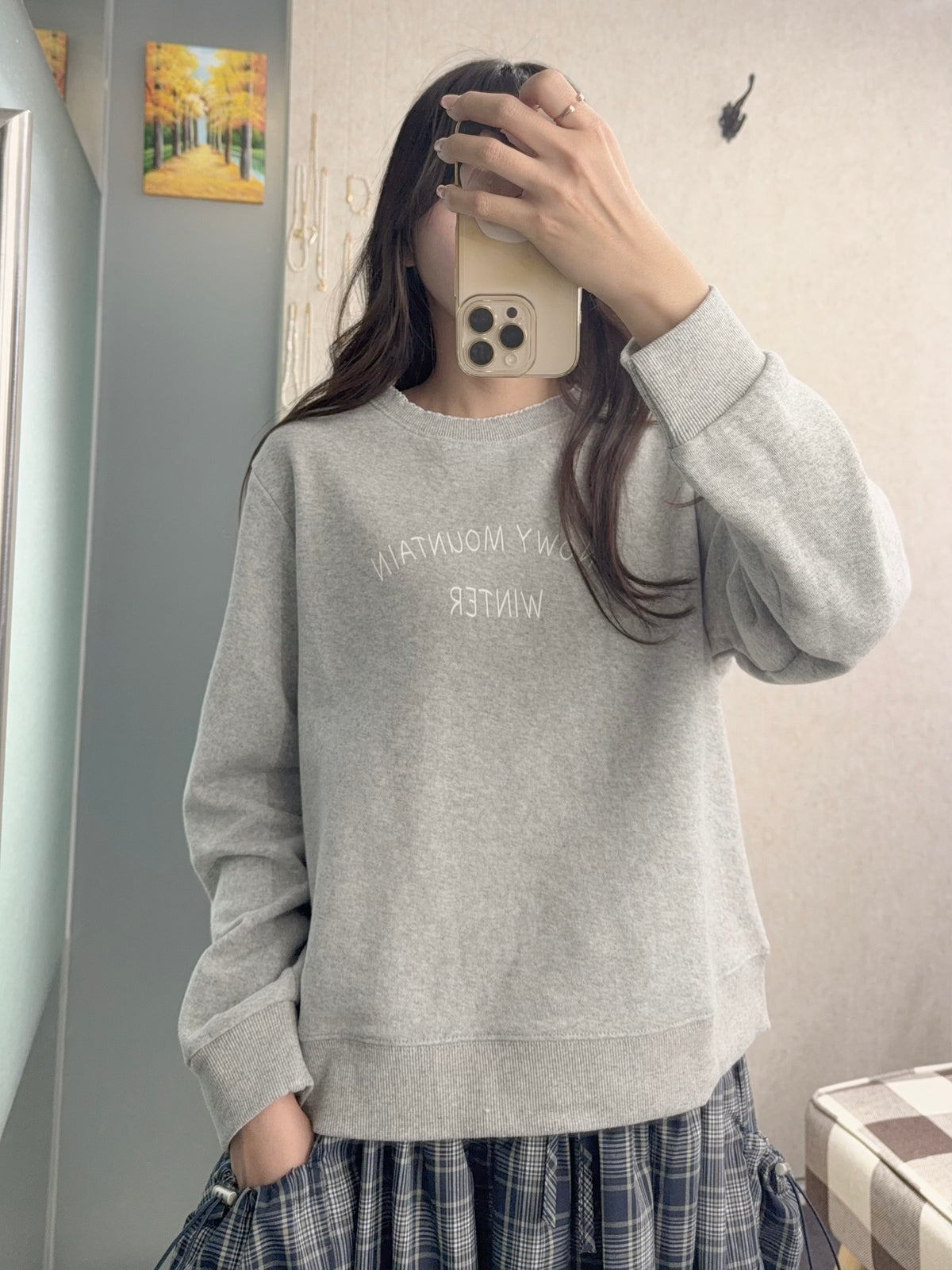 初秋・領口綑邊毛圈布衛衣 2色入 2W51025