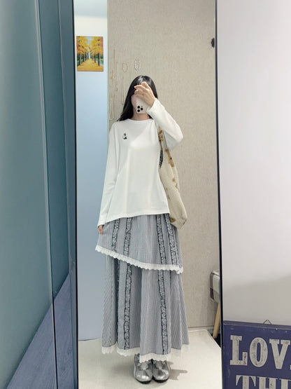 初秋・刺繡貓貓圖案磨毛衛衣 2色入  2W51028