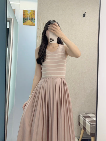 初秋・橫間百褶長裙配外套 2色入 1S60916