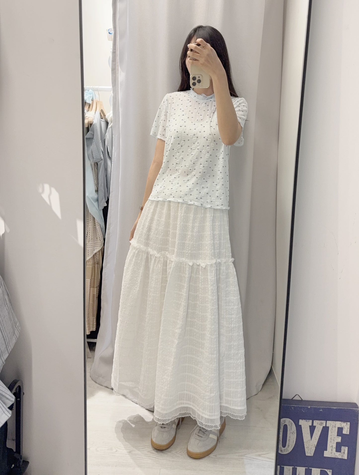 夏季・立體小花花彈性上衣 2色入 1S10602