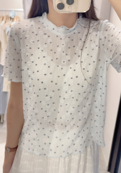 夏季・立體小花花彈性上衣 2色入 1S10602