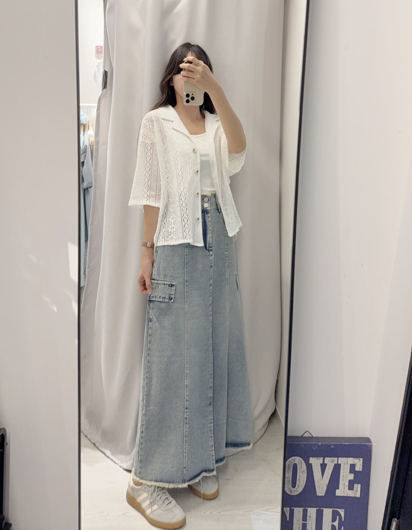 夏季・通花反領開胸外套/上衣 2色入 1S60613