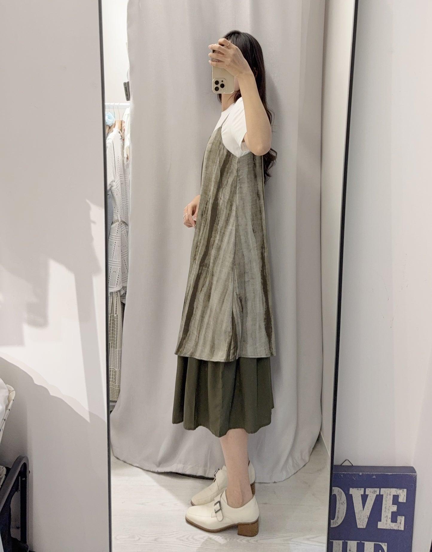 夏季・水墨畫風連身裙SET 2色入 1S60619