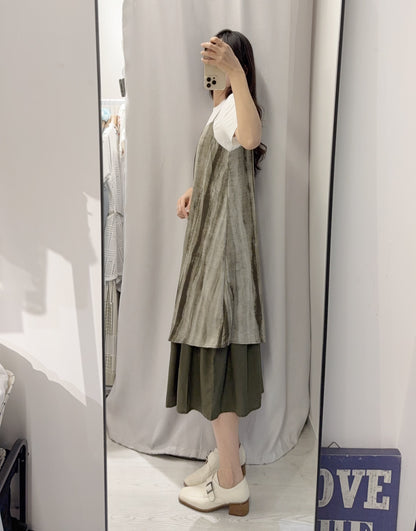 夏季・水墨畫風連身裙SET 2色入 1S60619