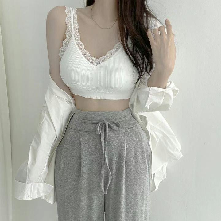 KR直送 lace肩帶親膚柔軟Bra top 兩色入