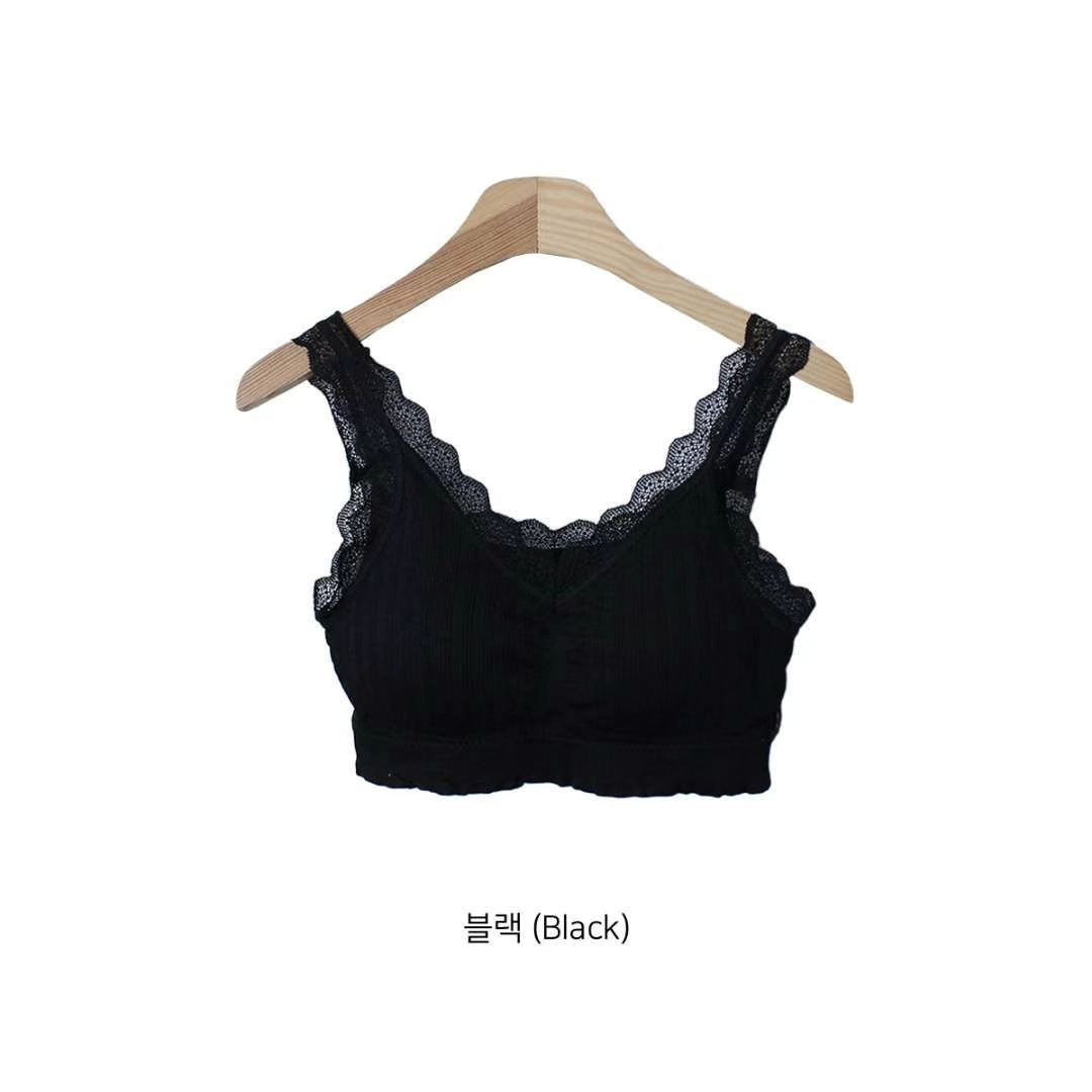 KR直送 lace肩帶親膚柔軟Bra top 兩色入