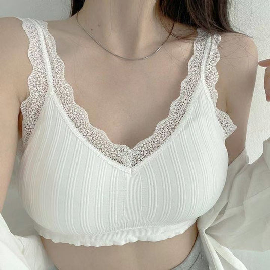 KR直送 lace肩帶親膚柔軟Bra top 兩色入