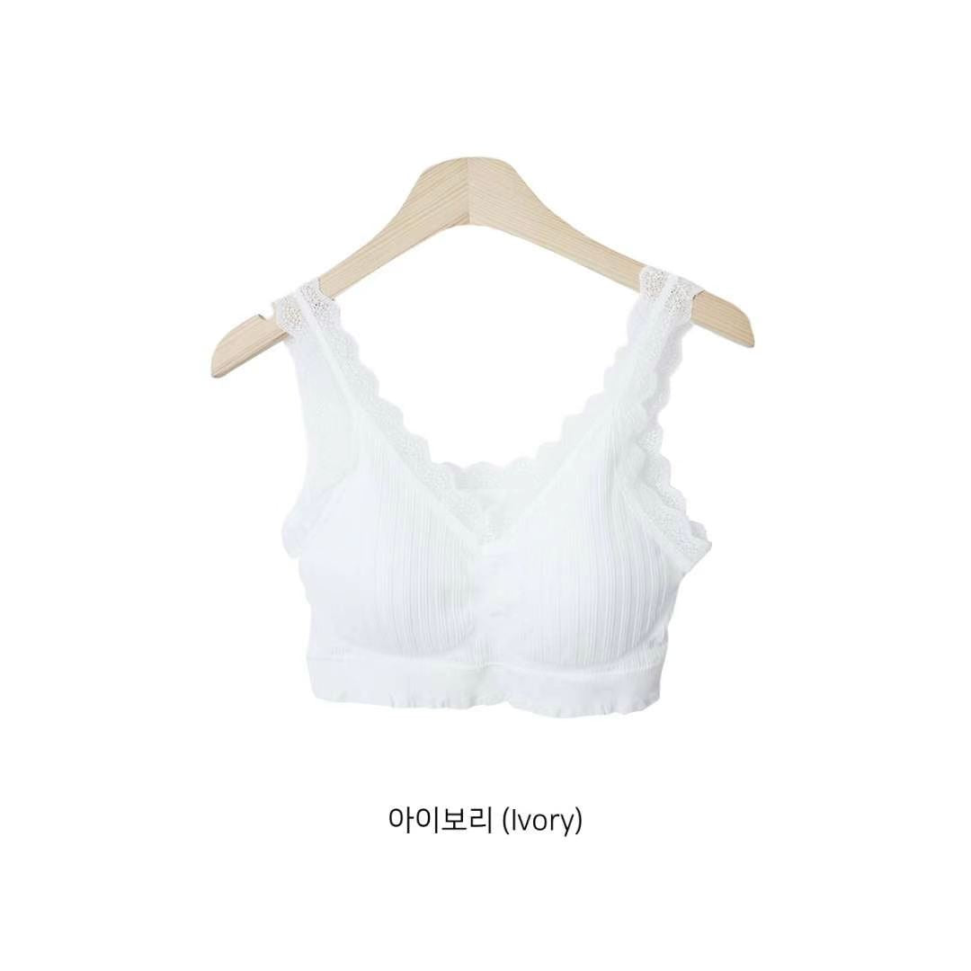 KR直送 lace肩帶親膚柔軟Bra top 兩色入