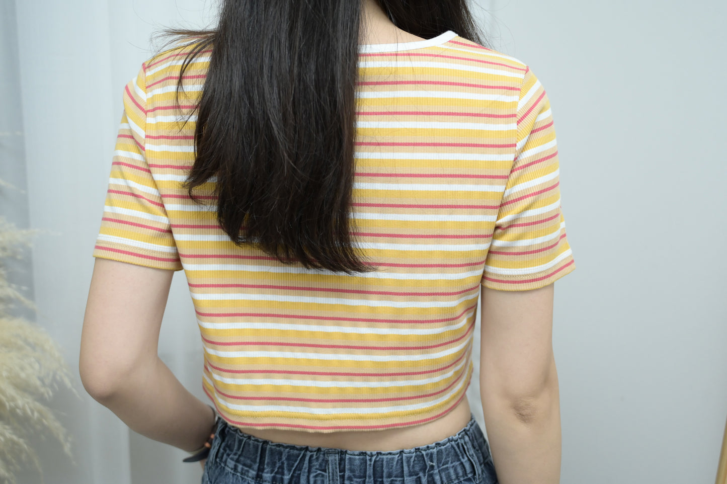 彈性羅紋布Crop top 兩色入